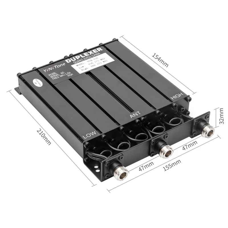 Yinitone 25 Вт UHF Duplexer TX: 153 150/RX: 158 150 МГц N-Head Repeater DIY Walkie-Talkie Box | Мобильные телефоны и