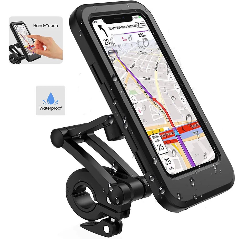 

Waterproof Bicycle Motorcycle Phone Holder Universal Bike Handlebar Cell Phone Support Cycling Accessories Phone Stand