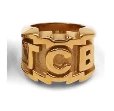 TCB Elvis Presley байкерское кольцо 316L ювелирные изделия из нержавеющей стали Резные буквы кольцо в байкерском стиле для женщин и мужчин кольцо SWR0447B - Цвет основного камня: Gold