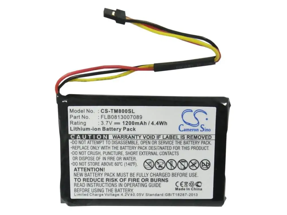 Аккумулятор Cameron Sino для TomTom One XL Traffic Europe 30 Series GO 60 4FC64 4FD6.001.00 сменный