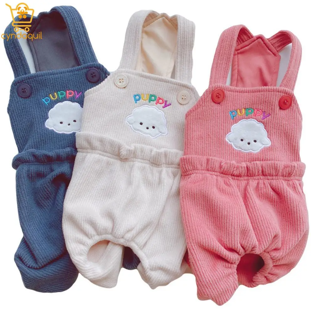

Winter Dog Jumpsuit for York Dog Clothes Warm Clothes for Dogs French Bulldog Overalls for Girls Dogs Romper Jumpsuits for Pets