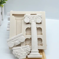 luyou 3d roman column silicone fondant molds resin molds cake decorating tools pastry kitchen baking accessories fm1147