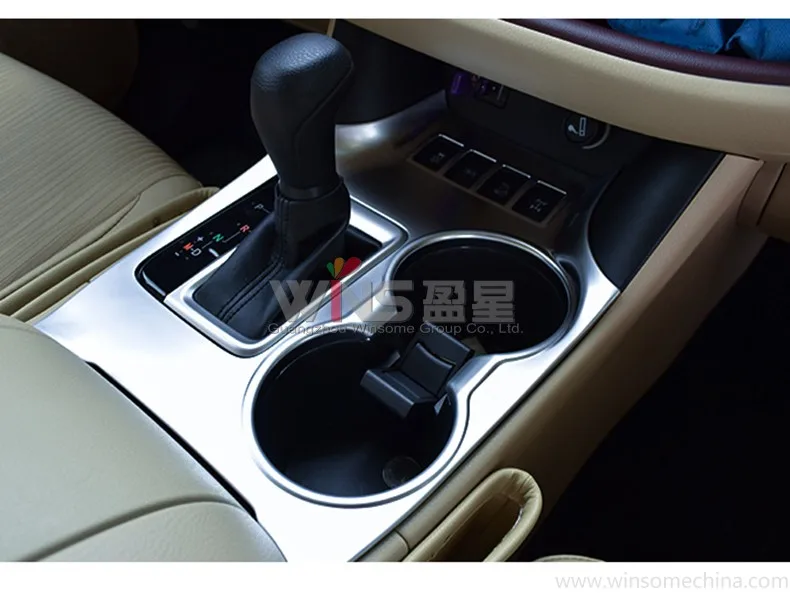 Для Toyota Highlander Kluger 2014-2016 хромированная Внутренняя крышка коробки передач