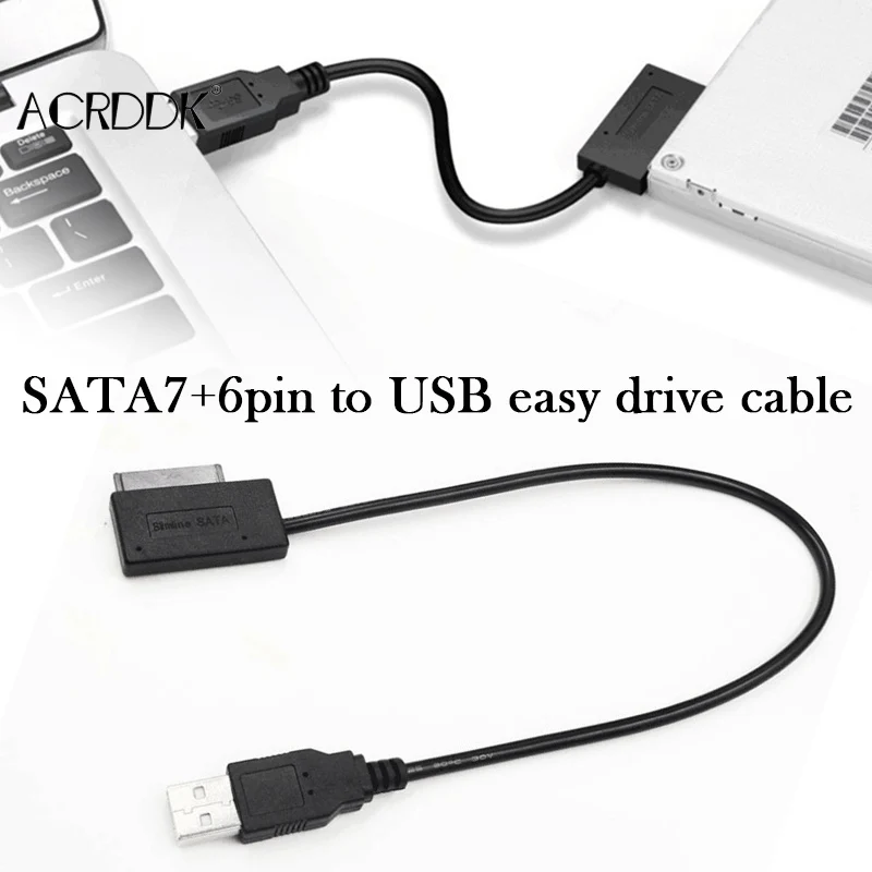 

Кабель-Переходник Usb 2,0/Sata, подходит для ноутбука, Dvd/cd Rom, ультратонкий привод FC