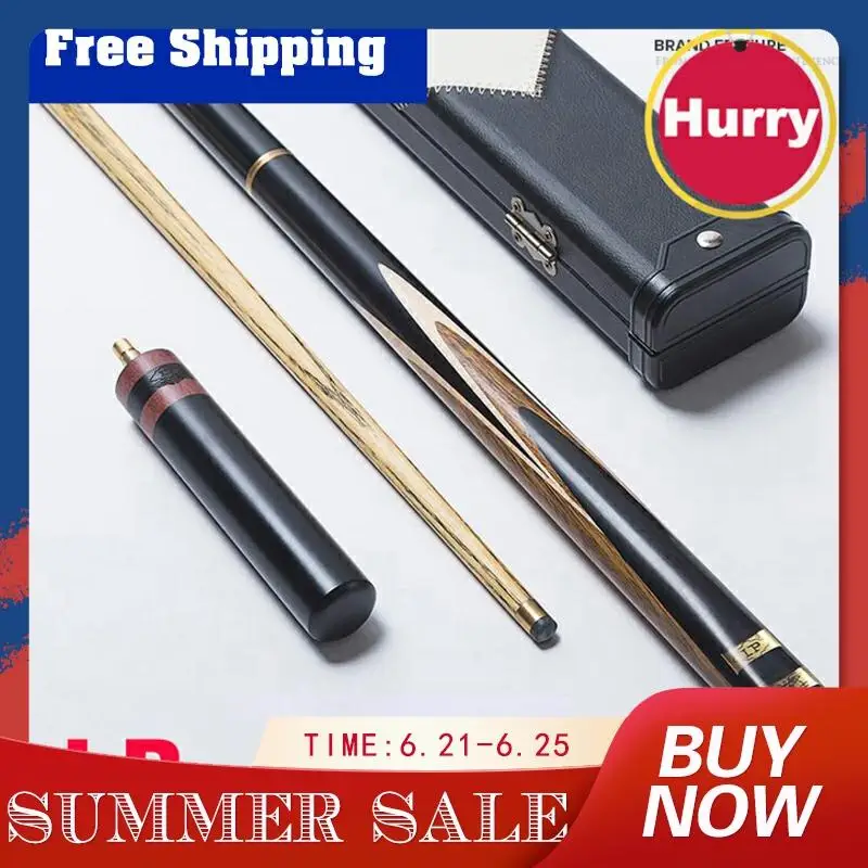 

LP Billiard Gentleman Snooker Cue 3/4 Split Snooker Cue 10mm Tip Professional Ashwood Shaft Ebony Butt with 6in Solid Extension