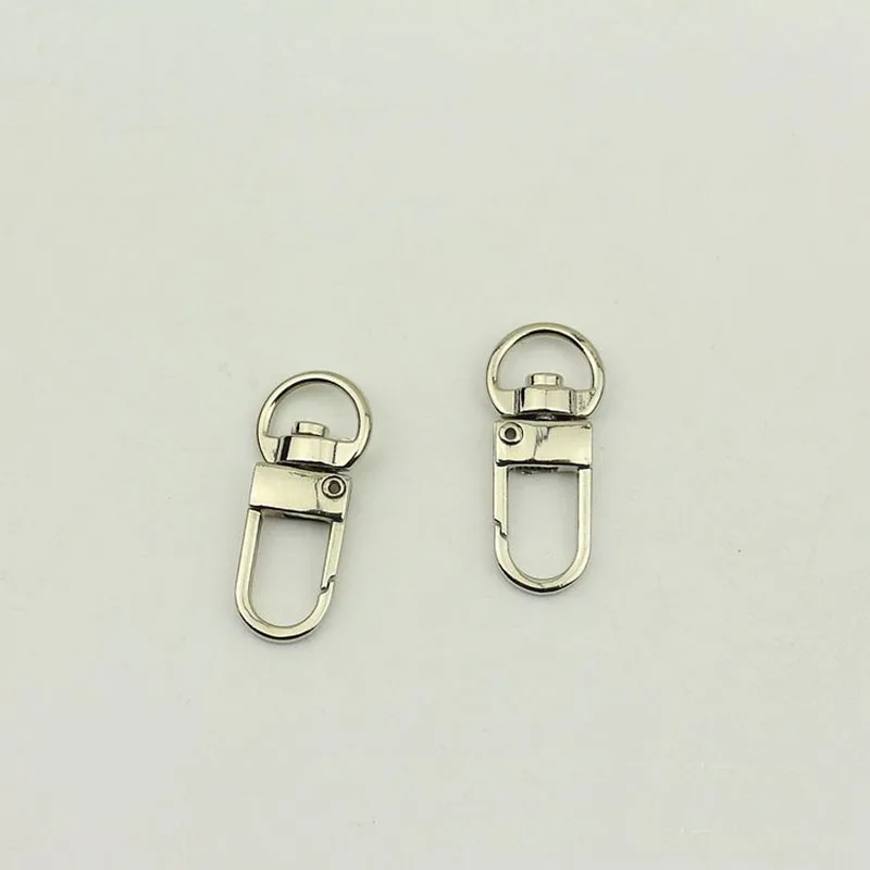 50pcs 10mm Metal Buckles Handbag Strap Lobster Carbiner Swivel Snap Hook Chain Clasp DIY Bags Hardware Sewing Accessories