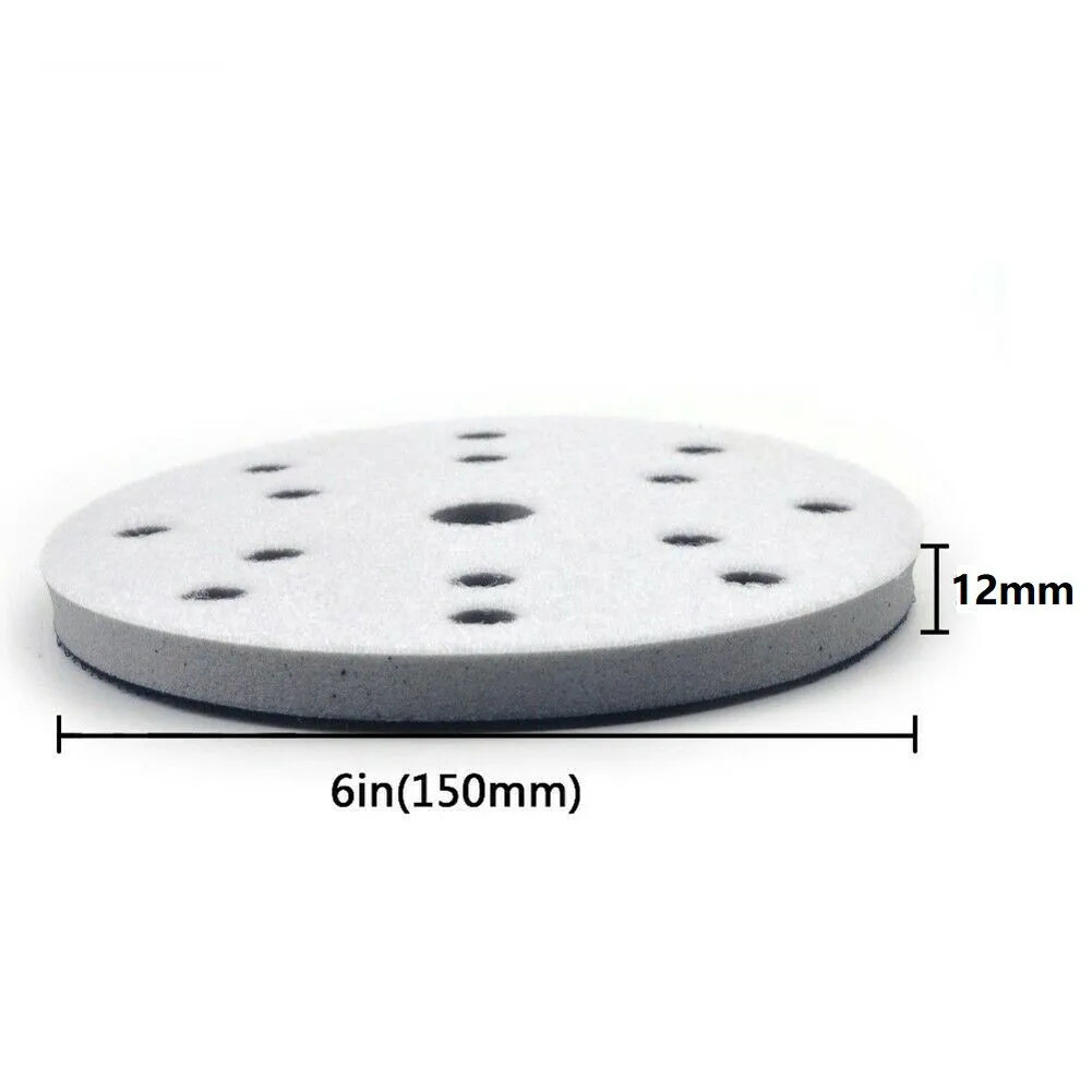 

2pcs 6" 15 Holes Sponge Interface Pad Hook Loop Sanding Disc Sander Backing Pads Sponge Interface Pad
