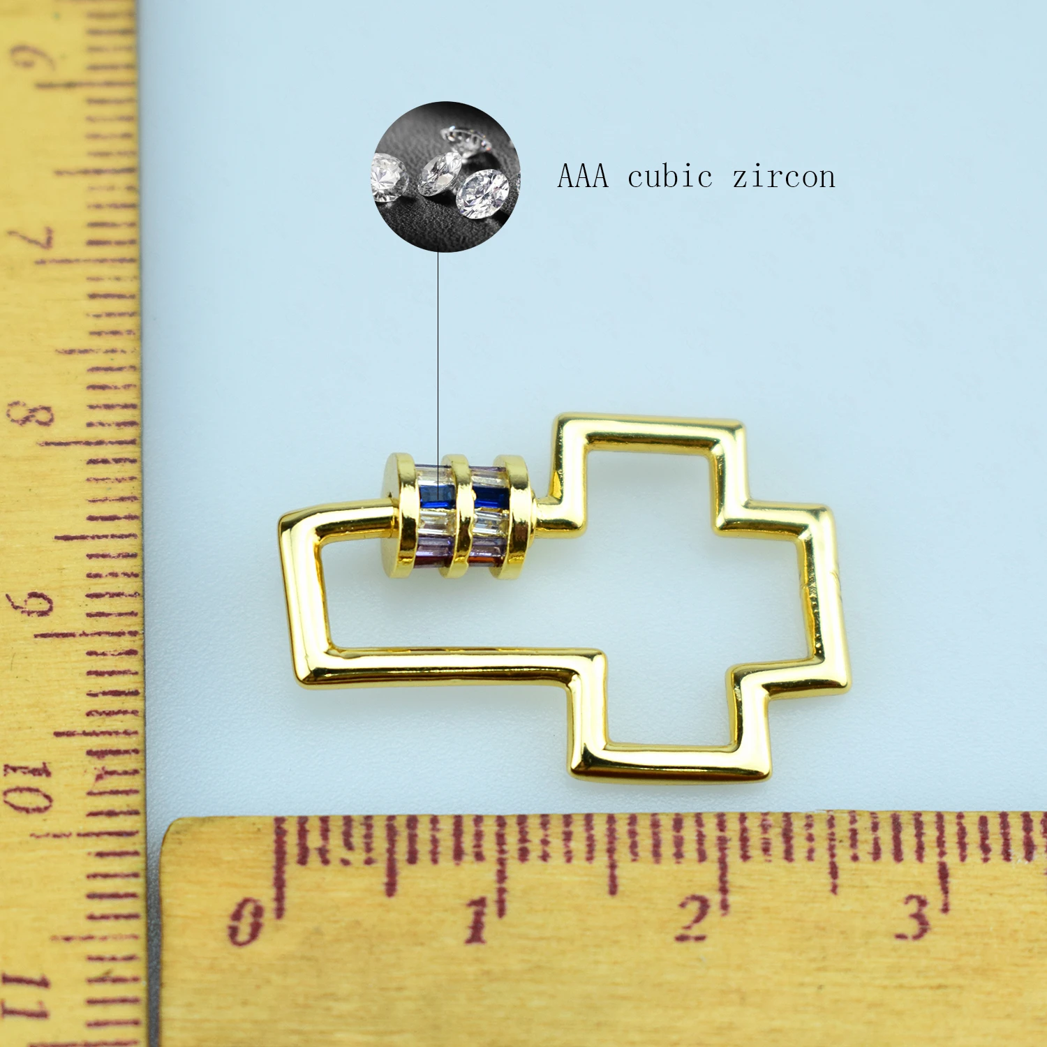 Модное ожерелье с подвеской-крестом из циркония AAA золотой застежкой