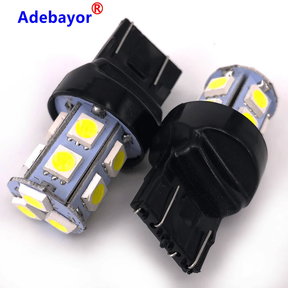 100 шт. большая акция T20 W21/5 W 7443 13 SMD 5050 светодиодный чистый белый автомобильный