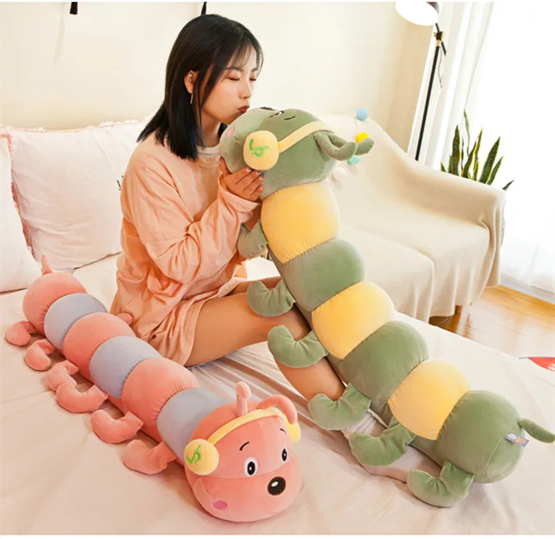 [Новое] 40 ~ 90 см красочные рисунками из мультфильмов caterpillar плюшевые игрушки куклы