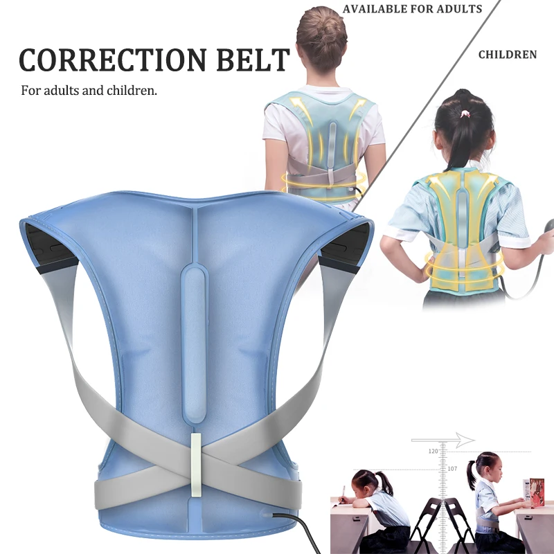 Children Back Belt Back Waist Posture Corrector Adjustable Adult Correction Belt Shoulder Spine Girdle Corset Pain Relief Unisex