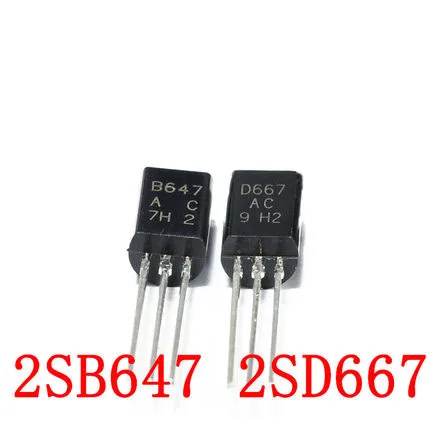 

20Pairs=40pcs 20pcs 2SD667AC + 20pcs 2SB647AC TO-92L 2SD667 2SB647 D667AC B647AC D667 B647 TO-92