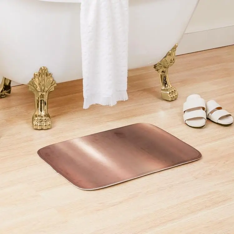 

Copper Bath Mat Bathroom Floor Wash Home Anti-Slip Modern Cartoon.Doormat Shower Room Bedroom Carpet Toilet Kitchen Pad