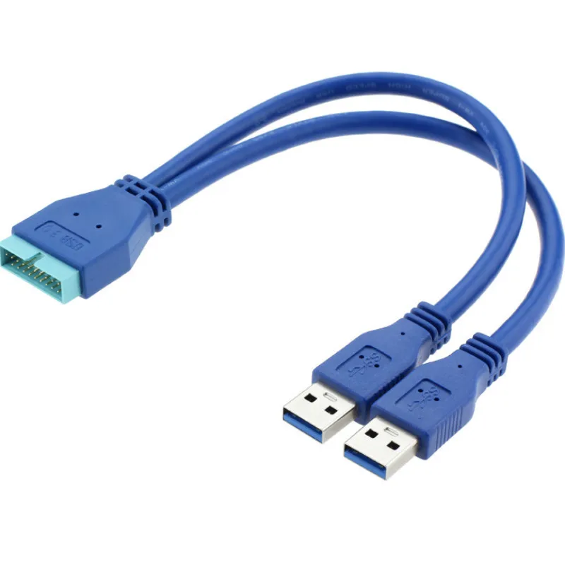 2 х портовый USB 3 0 тип А папа к 20 контактный разъем Кабельный адаптер 25
