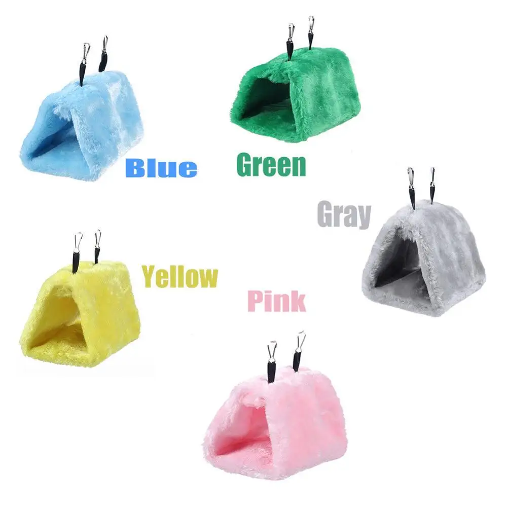 Мягкий плюшевый гамак для попугая теплая подвесная кровать домашних животных