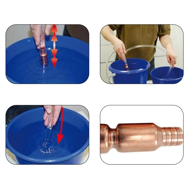 

Red Copper Siphon Filler Pipe Manual Pumping Oil Pipe Fittings Siphon Connector Gasoline Fuel Water Shaker Siphon Auto Accessory