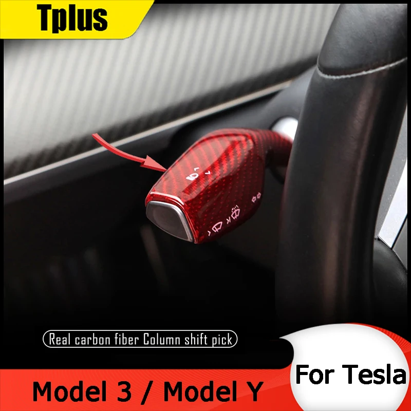 

Автомобильная декоративная накладка на руль для Tesla Model 3, аксессуары из 2021 натурального углеродного волокна, модель Y, контроллер светильник