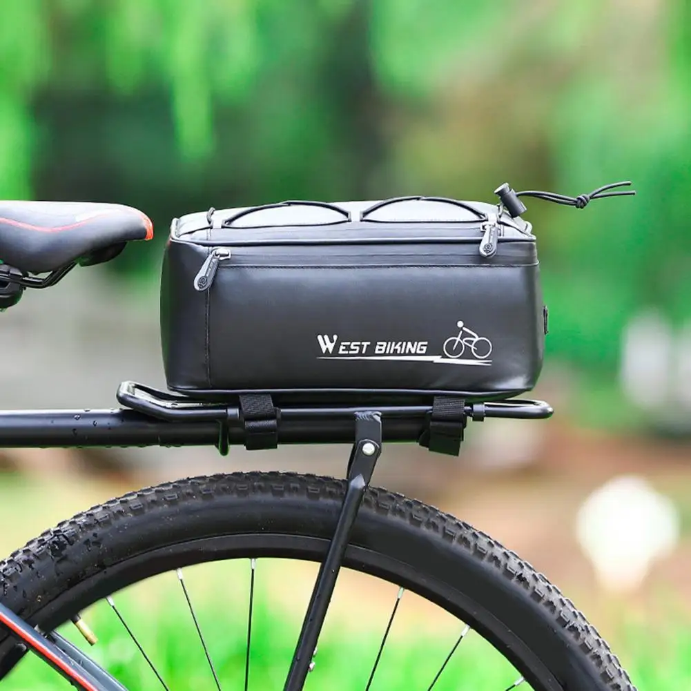 

Bike Trunk Bag Black Bicycle Rear Seat Bag Widely Use Universal Durable Cycling Bicycle Rear Seat Storage Trunk Bag