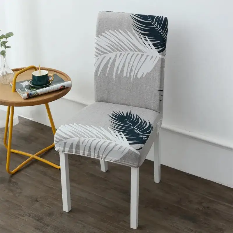 

Spandex Elastic Printing Dining Chair Slipcover Modern Removable Anti-dirty Kitchen Seat Case Stretch Chair Cover for Banquet