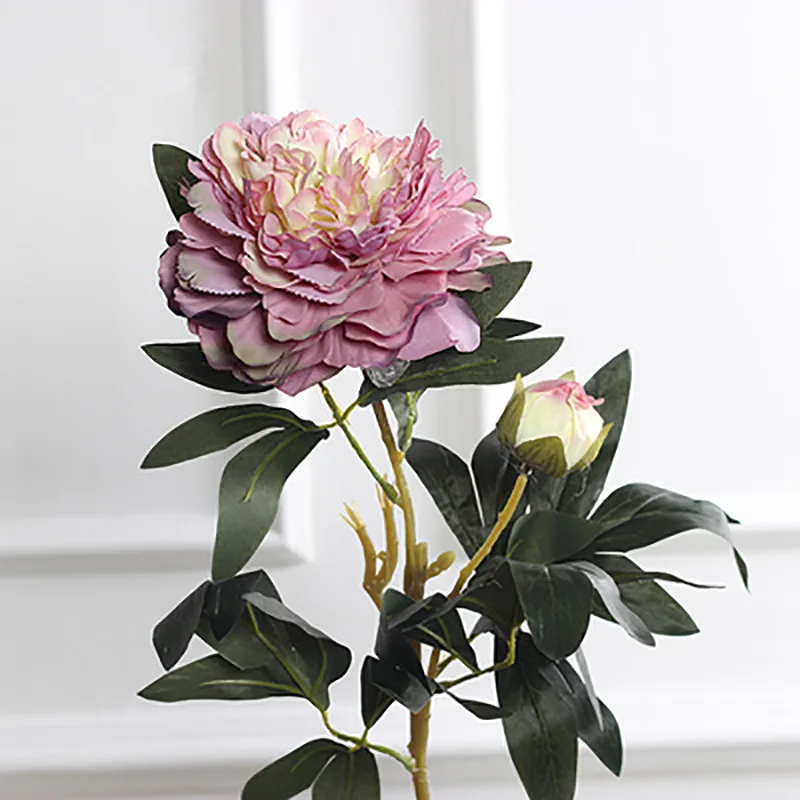 Ретро двуглавый пион искусственный цветок скандинавский украшение для дома