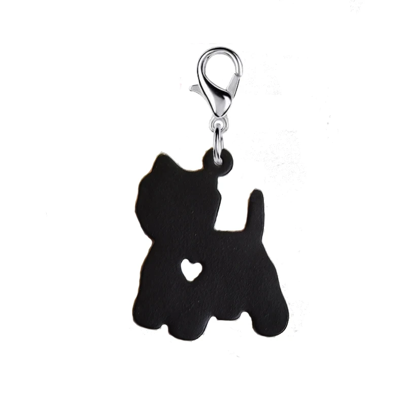 

Yorkshire Terrier Black dog Key chain with 11mm lobster clasp fashion Fashion jewelry Keychains accessories for women