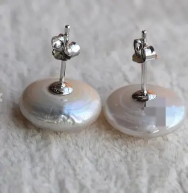 Идеальные жемчужные ювелирные изделия AAA 14 мм цвет белый в форме монеты огромные