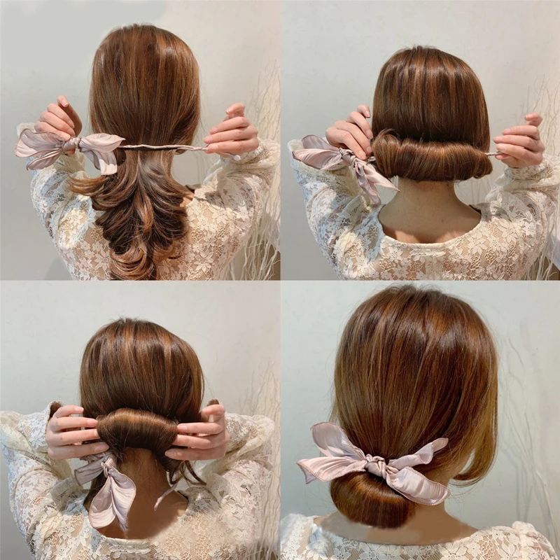 Милая Женская повязка на голову с бантом пончиками заколка для волос Волшебная