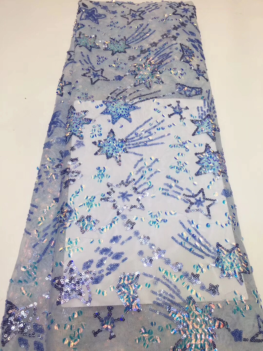 

Африканское свадебное кружево, кружевное платье с блестками, королевское синее французское кружево ZX3350