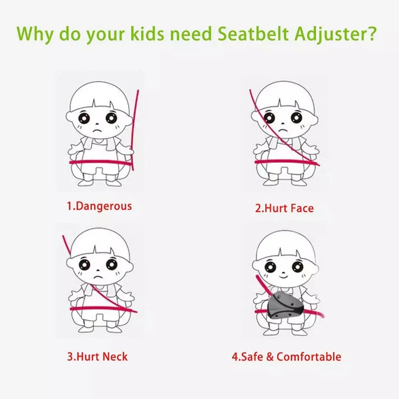 

Car Seat Belt Cover Child Seatbelt Holder Padding Auto Adjustable Baby Shoulder Positioner Covers for Kids Safety
