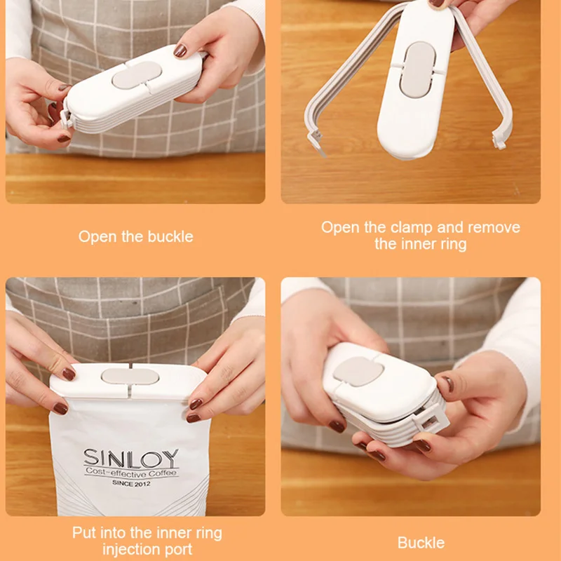 Многофункциональный клип уплотнения пыли приправа соль Bag насадка сохраняющий