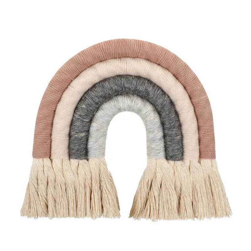 Инс скандинавский домашний Плетеный Радужный гобелен хлопок ручная работа