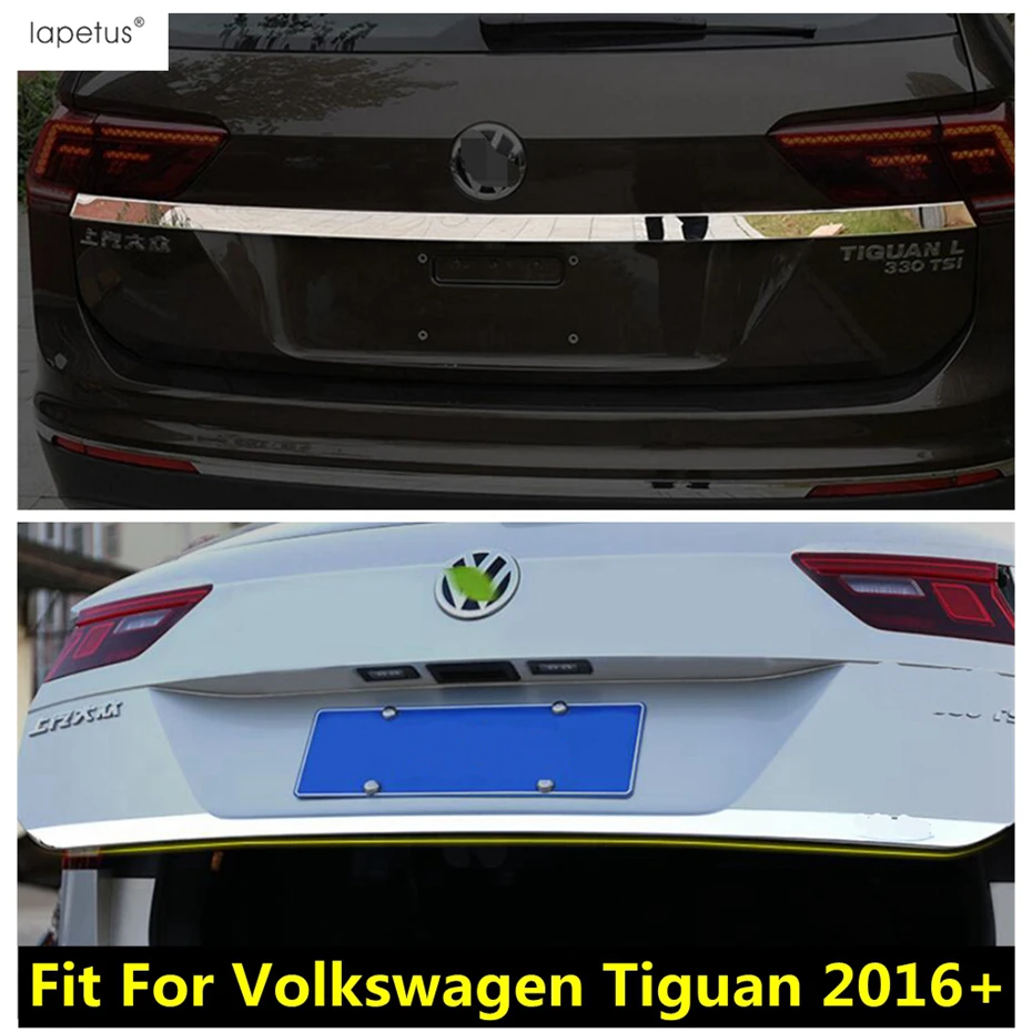 

Accessories For Volkswagen VW Tiguan 2016 - 2020 Rear Tail Trunk Back Door Edge Strip Decor Cover Trim Stainless Steel Exterior