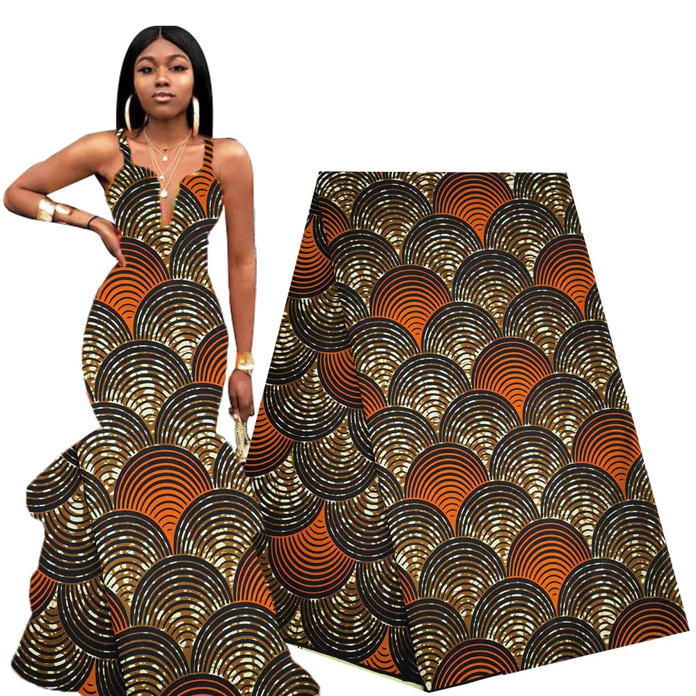 Новейшая африканская ткань воск 6 ярдов фиолетовая Анкары Африканский настоящий