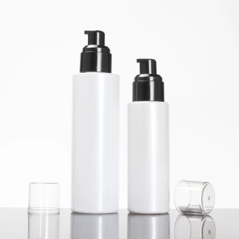 Матовая/зеленая/синяя/белая стеклянная бутылка 120 мл черная прозрачная крышка