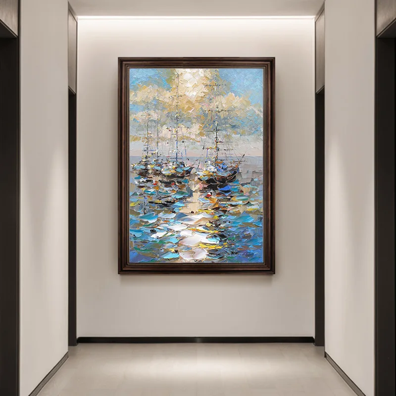 Ручная роспись маслом в европейском стиле просто сделайте декоративную картину