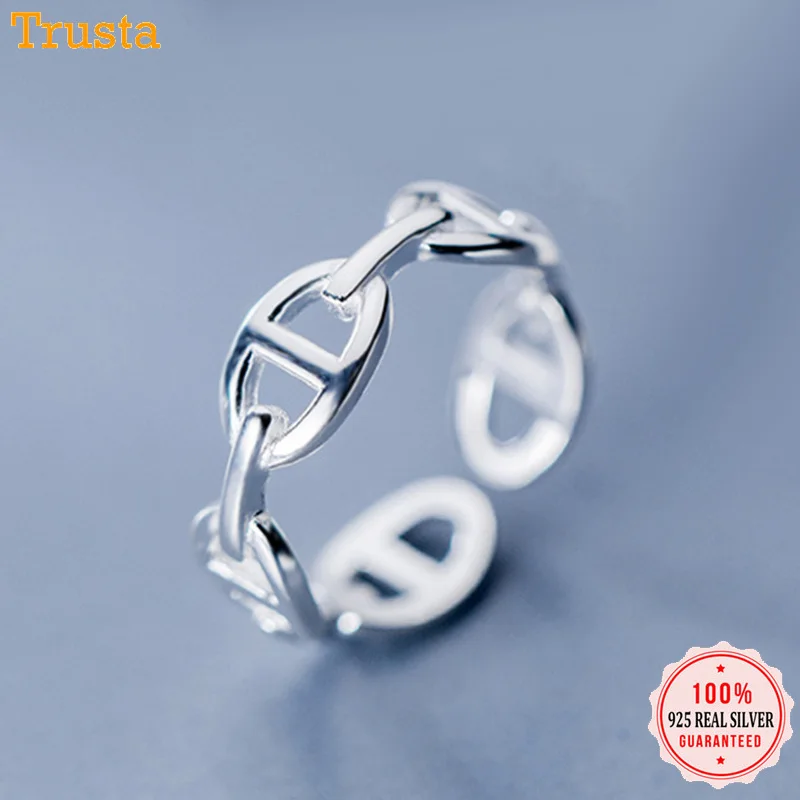 Trusta 2019 100% 925 пробы Серебряное кольцо для женщин модное ювелирное изделие подарок