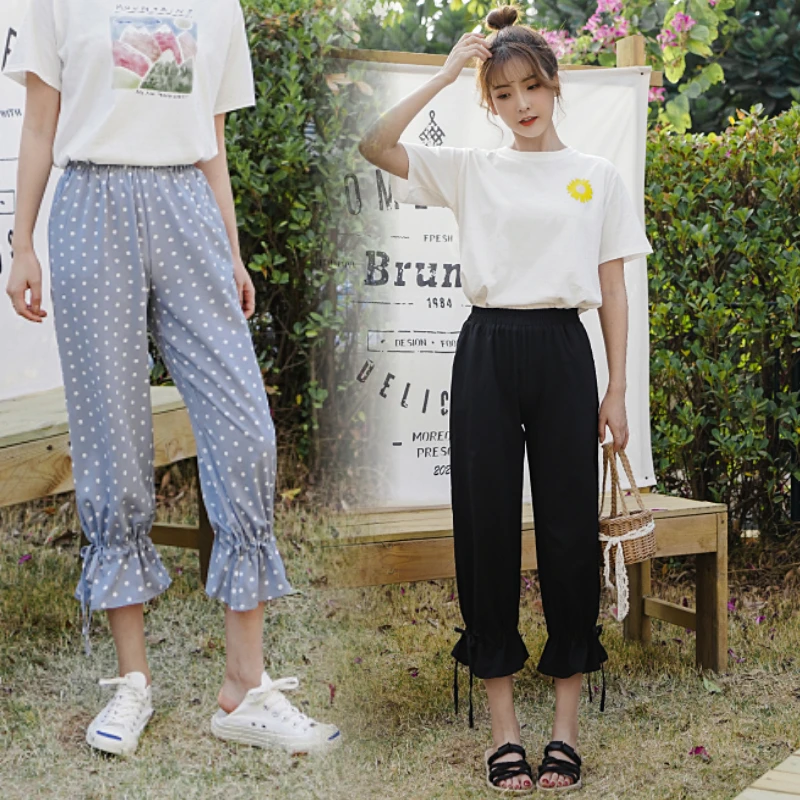 Комплект из 2 предметов: футболка с коротким рукавом и принтом + свободные широкие