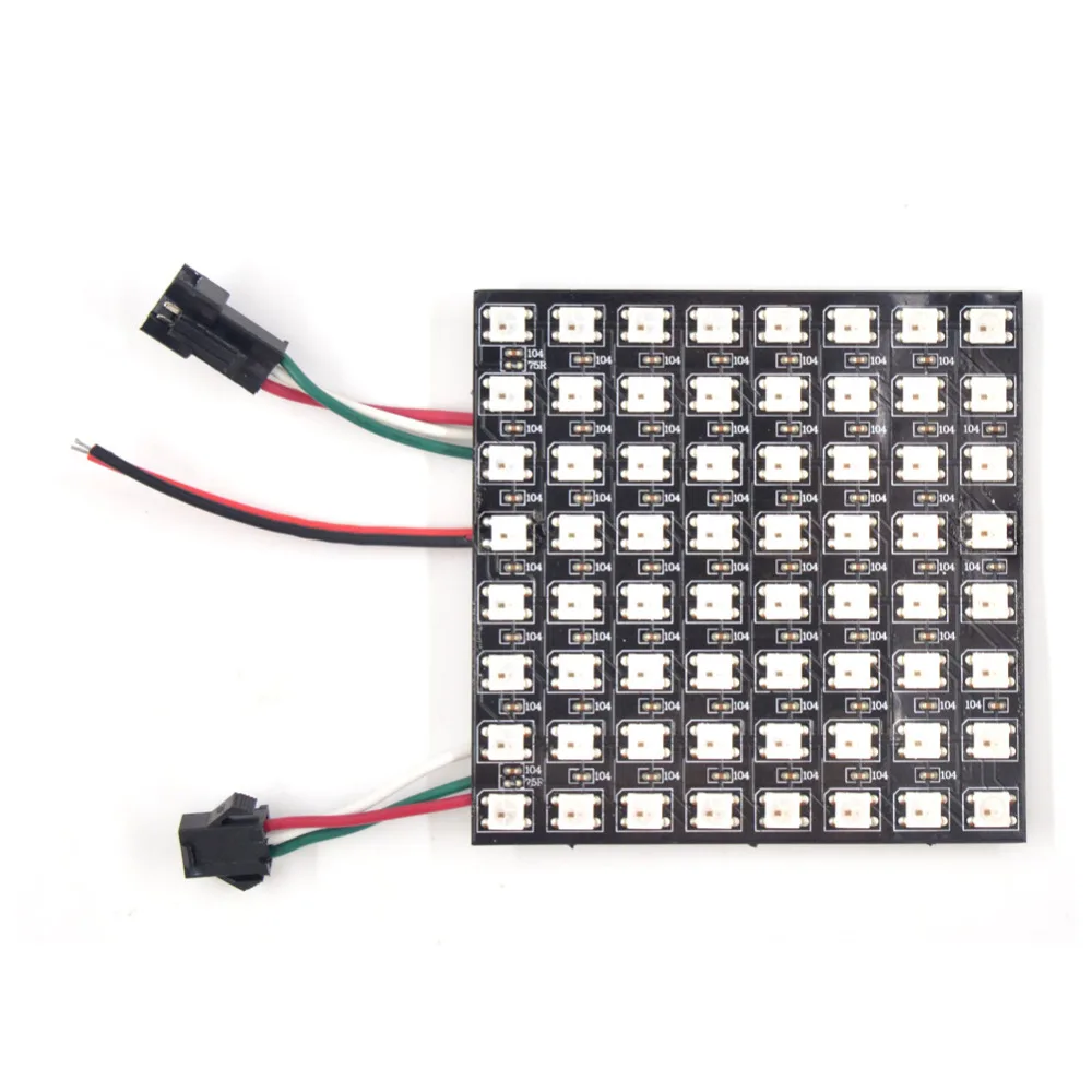 8*8/16*16/8*32 WS2812B панель SK6812 Ragid панель Адресуемая 5050 RGB DC5V черный белый полноцветный экран дисплея Гибкая панель