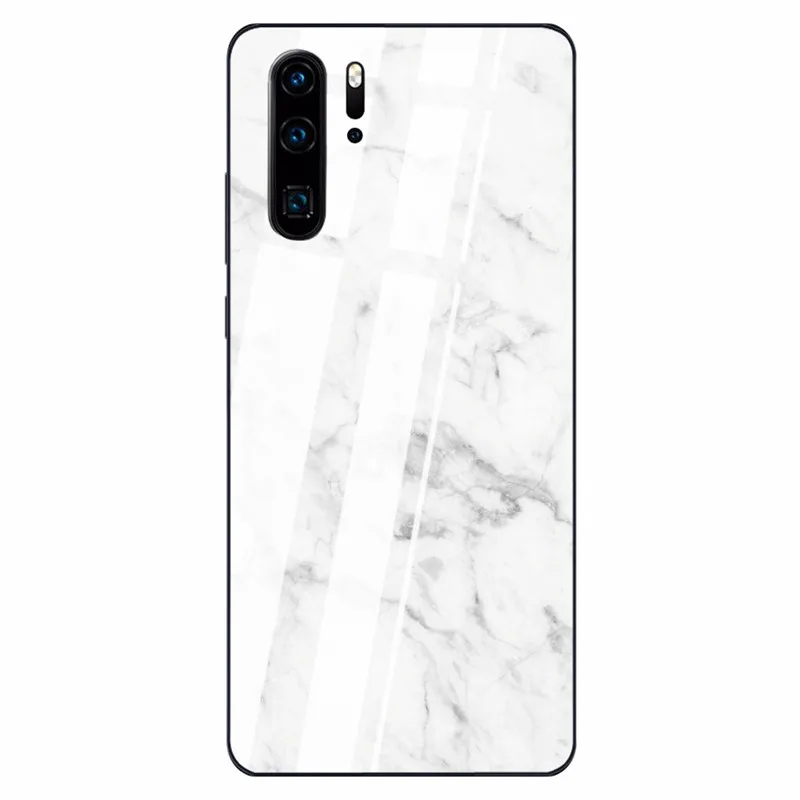 09 Tempered Glass Case For Huawei 9 10 Lite 8X 8X MAX White Marble Phone Cases For Nova 3 P-smart-Z P30 P20 Lite MATE 20 LITE Funda - Цвет: 09
