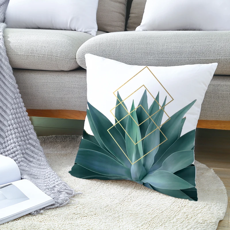 OIMG Nordic Горячая подушка с изображением кактуса Полиэстеровая накидка ПИЧ скин