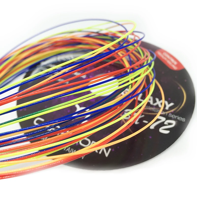 

5pcs / lot rainbow badminton string wearresistanthigh-pound rebound 10m sports 0.70mm training racket string such as BG65 string
