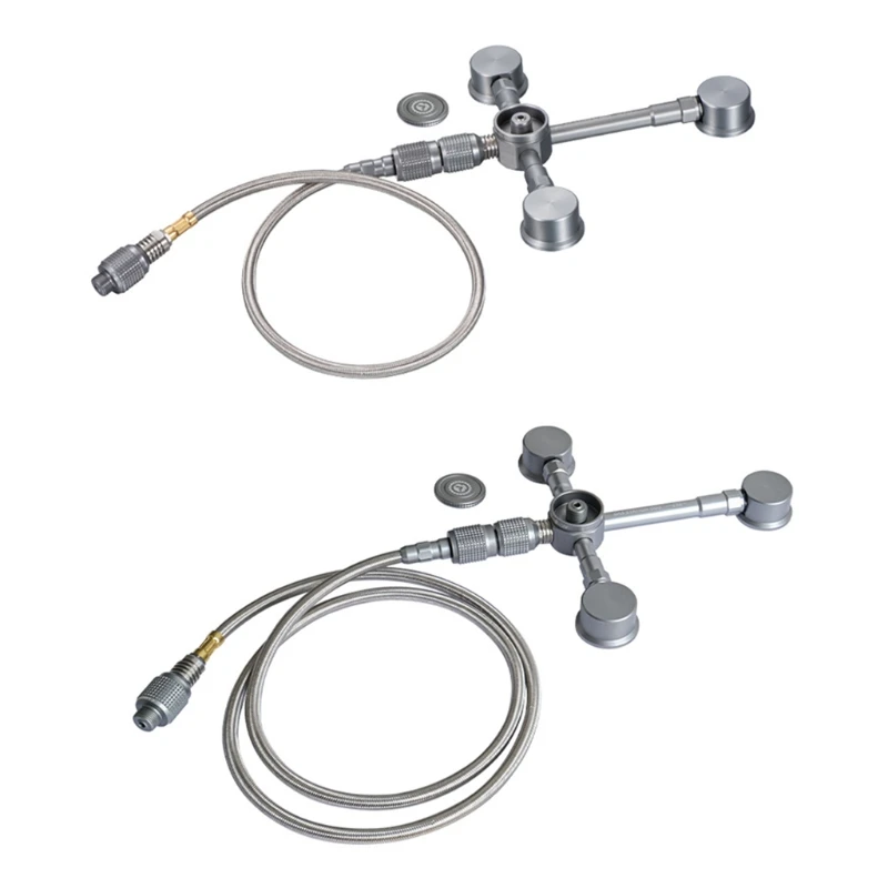 

G92F Outdoor Burners Extension Tube Split Extension Flat Gases Tanks Connection Wire Stoves Adapter Stoves Accessories