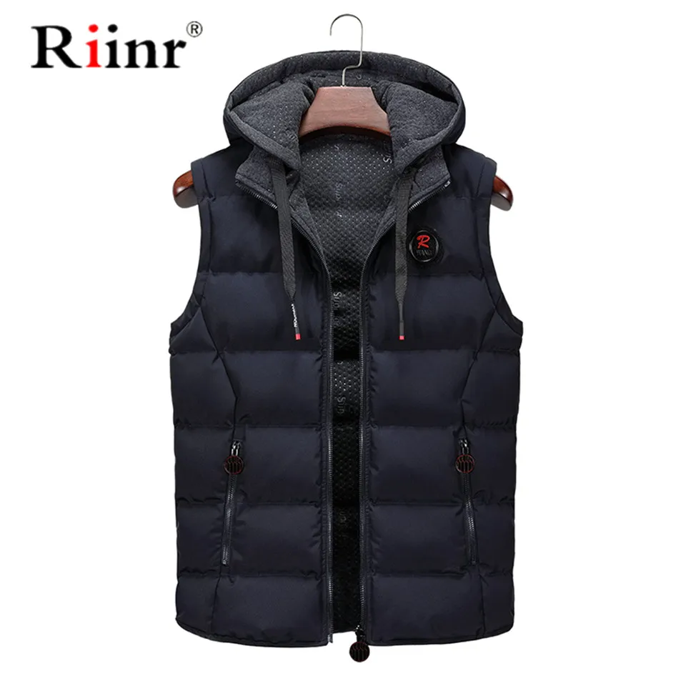 Жилет Riinr Мужской без рукавов теплая хлопковая безрукавка Повседневная