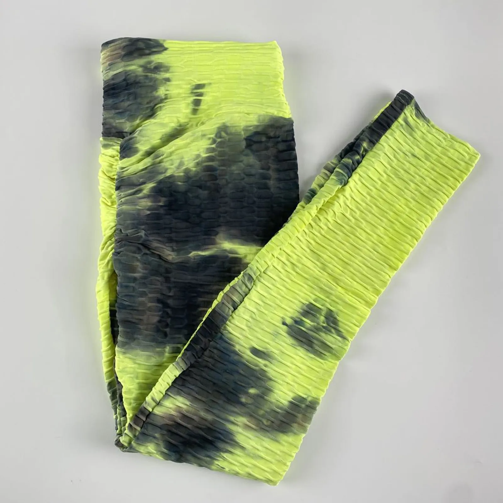 

Women's Tie Dyed High Waist Elastic Tight Hip Lifting Exercise Fitness Pants Gym Running Push Up Wear Elastic Slim Pants Mujer