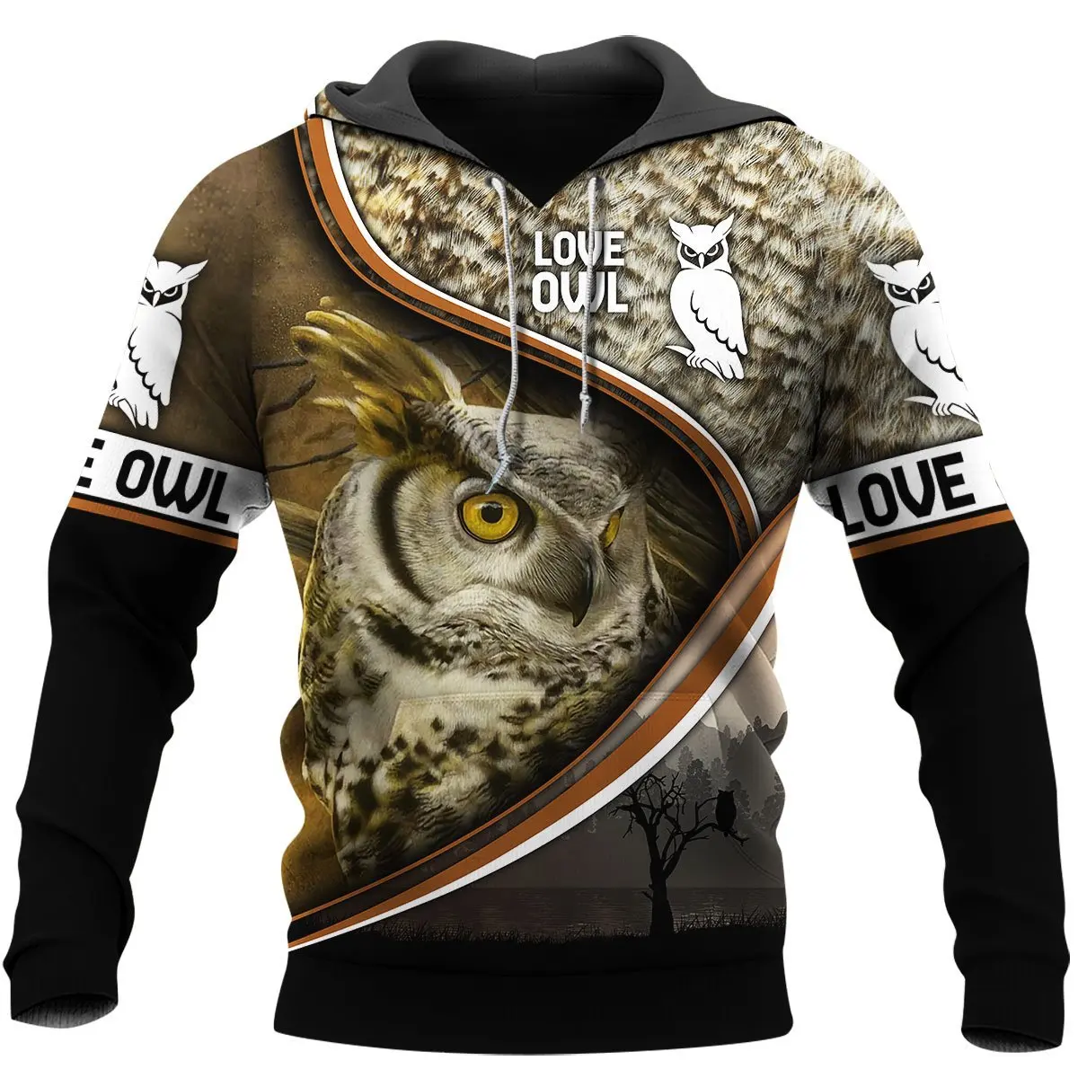 

men's Hoodie Love Owl 3D Printed Casual Cosplay Animals Autumn Unisex Hoodi Dropship 3D Zipper Pullover Women's Sweatshirt