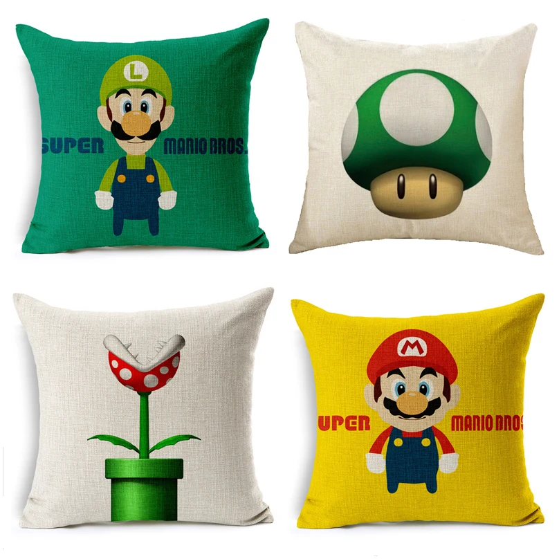 Декоративные Чехлы на диванную подушку с изображением героев мультфильма Супер