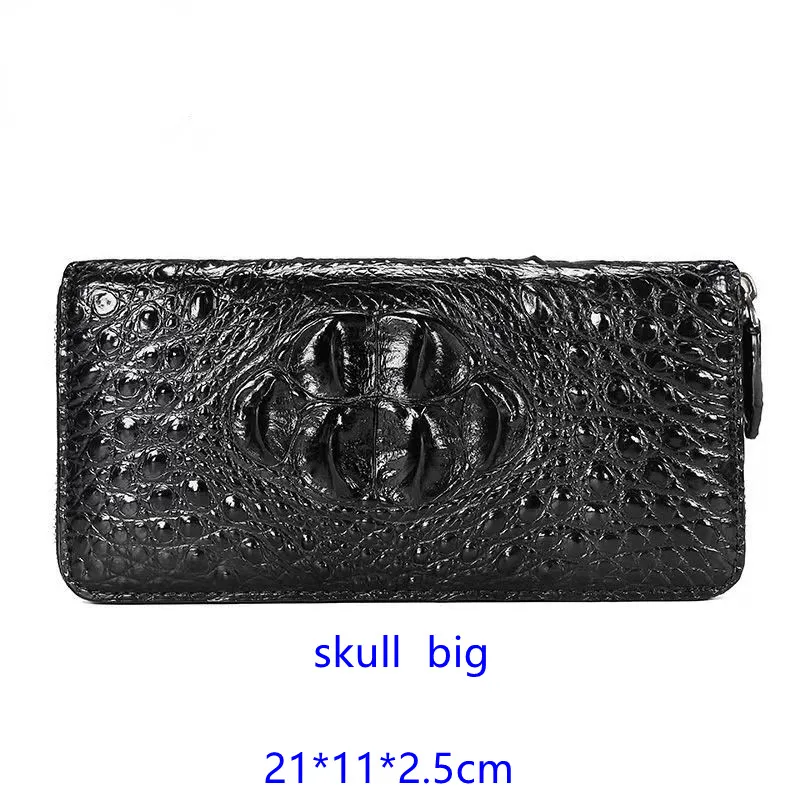 Мужской кошелек из тайской крокодиловой кожи мужская длинная Сумочка женская