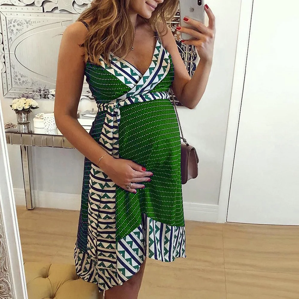 

Maternity Clothings Ladies Pregnancy Dress Sleeveless Stripe Nursing Sexy Pregnancy Breastfeeding Dresses Sling Maternity Dress