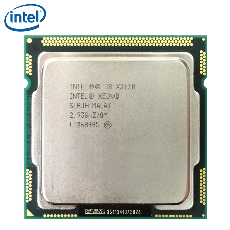 Процессор Intel Xeon X3470 четырехъядерный LGA 1156 ПК компьютер 2 9 ГГц ЦПУ серверный
