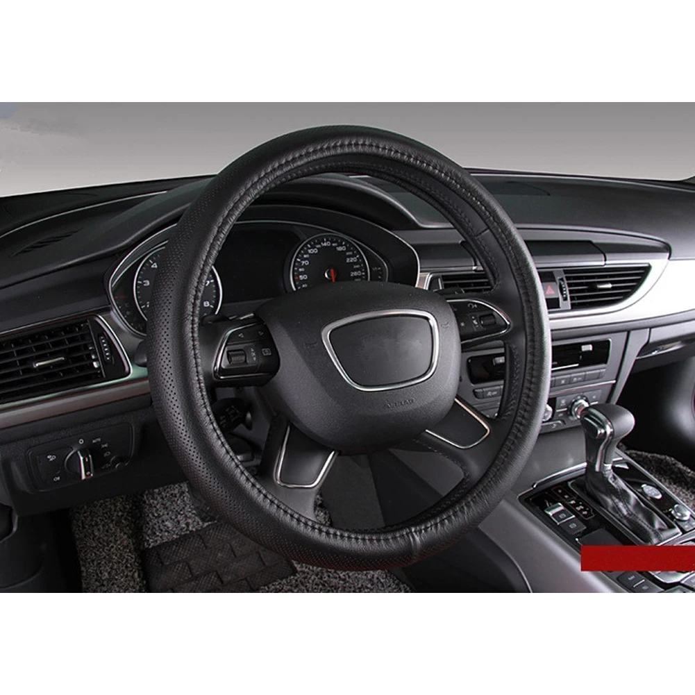 38 см четыре сезона стильный верхний слой натуральная кожа чехол рулевого колеса